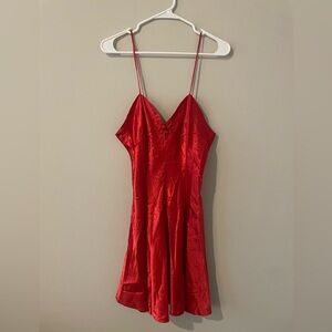 Vintage Romance Dujour Red Slip Dress Women's M